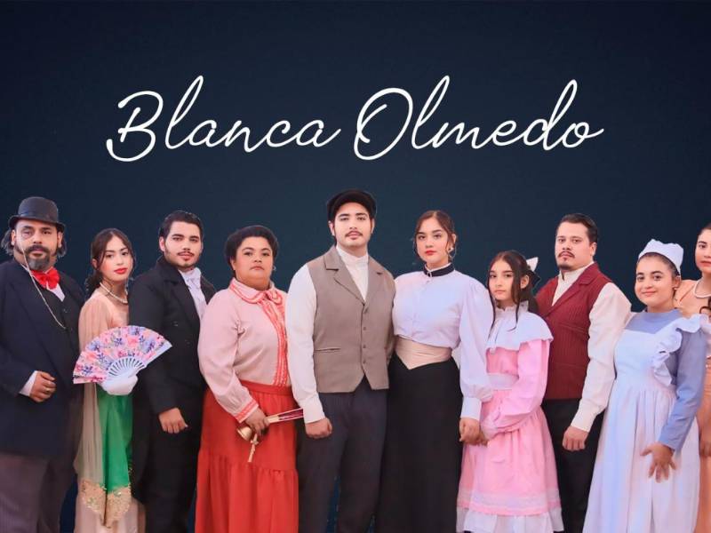 El elenco de “Blanca Olmedo”, la obra que presentará La Teatral Sampedrana en los meses de agosto, septiembre, octubre y noviembre.