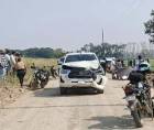Vehículo tipo pick up involucrado en el accidente donde murió la joven Katherine Oliva Moncada, de 17 años, en la comunidad de La Mora, San Manuel, Cortés.