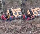 Accidente de bus en Teupasenti deja varios heridos.
