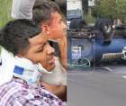 Un aparatoso accidente de tránsito se registró este jueves en el anillo periférico de Tegucigalpa, luego de que un camión tipo pipa de agua impactara contra varios vehículos y terminara volcado sobre la carretera, dejando varias personas heridas y cuantiosos daños materiales.