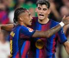 <b>Raphinha </b>abre el marcador tras pase de <b>Pedri </b>para poner el 1-0 contra el <b>Athletic Club a los 37 minutos. Foto EFE. </b>