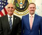 Nasry “Tito” Asfura, presidente electo de Honduras, y el Embajador Jamieson Lee Greer, representante de Comercio de los Estados Unidos.
