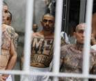 Vista de las pandillas en una cárcel de El Salvador.
