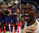 Vinicius se burló del jugador del Barcelona que celebró al estilo de Bellingham en el Bernabéu.