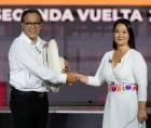 Los candidatos presidenciales Roberto Sánchez y Keiko Fujimori.