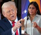 El presidente estadounidense, Donald Trump y la nueva líder venezolana, Delcy Rodríguez.