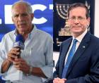 Nasry Asfura, presidente electo para el periodo 2026-2030, e Isaac Herzog, presidente de Israel.