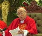 El cardenal emérito Óscar Andrés Rodríguez Maradiaga pronunció la homilía del Domingo de Ramos en la Basílica Menor de Suyapa.