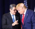 Juan Orlando Hernández, expresidente de Honduras, y Donald Trump, mandatario de Estados Unidos.