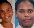 La profesora Rosa Marte y Mariely Figuereo Ramírez, sargento y esposa de uno de los hijos de la víctima.
