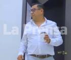 Jesús Humberto Mancía tras finalizar ayer el primer día de juicio oral y público.
