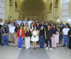 Colaboradores de Diario La Prensa en la Catedral Metropolitana de San Pedro Sula durante una misa de agredecimiento por los 62 años de aniversario.