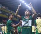 Javier Arriaga celebrando su gol para el 2-0 del Marathón ante Real Estelí.