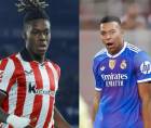 Nico Williams por Athletic Club y Mbappé en Real Madrid, figuras de ambos equipos.
