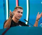 Cristiano Ronaldo atendió a la prensa en la previa del primer partido de la Nations League contra Gales.