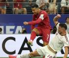 Cristiano Ronaldo realizó dos remates al arco en el primer tiempo y en ambas ocasiones fue detenido por el portero de España.