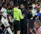 Las imágenes más curiosas que dejó un polémico derbi entre Real Madrid y Atlético de Madrid en el estadio Santiago Bernabéu.
