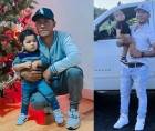 Fotos en vida de Orlin Dariel Rodríguez y su pequeño Jared, los dos hondureos que murieron atropellados en Alabama.