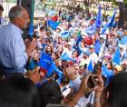 El candidato presidencial del Partido Nacional se presentó este jueves en el municipio de La Venta, Francisco Morazán.