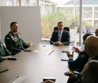Reunión del nuevo ministro de Defensa, Enrique Rodríguez Burchard, y los altos mandos de la entidad castrense.