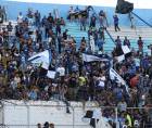 Aficionados del Motagua en el sector de sol norte ya dentro del estadio Nacional.