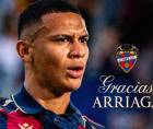 Kervin Arriaga deja las filas del Levante de la primera división de España.