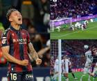 Kervin Arriaga anotó su tercer gol con el Levante en la Liga Española.
