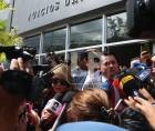 Diputados de Libre en las afueras de la CSJ tras la suspensión de la audiencia de declaración de imputado.