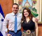 Tomás Zambrano, presidente del Congreso Nacional, recibió este martes a la consejera del Consejo Nacional Electoral (CNE), Cossette López.