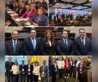 Fotografías publicadas por el Congreso Nacional, las cuales muestran a los diputados hondureños participando en diversas actividades institucionales en Colombia.