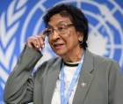 Navi Pillay durante una conferencia.