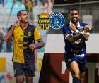 Duelo de goleadores. Eddie Hernández y Rodrigo de Olivera con los delanteros referentes de Real España y Motagua.