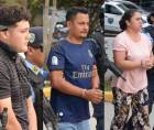 Momentos de la captura de los tres implicados en el tráfico de personas en San Pedro Sula.