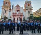 Más de 200 miembros de la Policía Nacional de la Región Norte participaron en la eucaristía en la Catedral San Pedro Apóstol para rendir homenaje a la Santísima Virgen del Carmen.