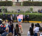 El presidente Nasry “Tito” Asfura participó en la ceremonia especial por los 205 años de independencia de Centroamérica, realizada en la plaza frontal del Banco Centroamericano de Integración Económica (BCIE). Tuvo que interrumpir su discurso por la protesta de una hondureña. Estas son las imágenes.