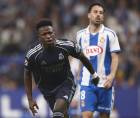 Vinicius celebrando uno de sus golazos en el triunfo contra el Espanyol.