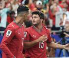 Cristiano Ronaldo celebrando el gol con su Joao Neves, quien marcó el primer tanto de Portugal en el Mundial 2026