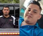 El detenido presentado por autoridades policiales en San Pedro Sula (izquierda) y fotografía de Nelson José Vargas Quintanilla, la víctima mortal (derecha).