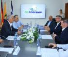 El presidente Nasry Asfura se reunió con los inversionistas alemanes en la Zona Industrial de Procesamiento (ZIP) El Porvenir, en El Progreso.