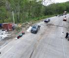 El accidente vial dejó al menos nueve víctimas mortales. Producto del choque, también se derramó cianuro en la CA-4.
