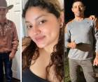 Fotos en vida de Selvin Chacón, de 48 años; Karen Bautista, de 24 años y Sergio Chacón, de 38, los tres hondureños asesinados en una empresa de jardinería en San Antonio, Texas