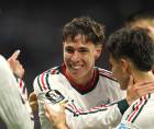 Mateo Chávez celebrando el gol que abrió el marcador en el México vs República Chequia.