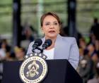 Xiomara Castro, ahora expresidenta del país, durante un acto oficial cuando estaba en el cargo.