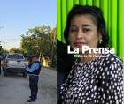 A la derecha, foto en vida de Pedrina García Melgar, la mujer que fue asesinada en Choloma, Cortés.