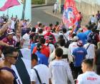 Las calles de Tegucigalpa fueron escenario de un encuentro poco habitual y cargado de emoción en la previa del esperado clásico centroamericano entre Olimpia y Saprissa.