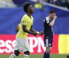Vinicius abrió el marcador del juego entre Brasil y Escocia.