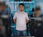 Momentos de la detención del hombre de 25 años en la colonia Perfecto Vásquez de San Pedro Sula.