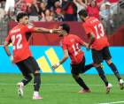 Jugadores de Egipto celebrando uno de los goles ante Nueva Zelanda en el Mundial 2026.