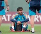 Lamine Yamal durante el entrenamiento de España este jueves a días de la final del Mundial 2026.