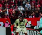 Búho Meléndez fue superado en el segundo gol del Alajuelense en el juego realizado en el estadio Alejandro Morera Soto.